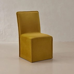 Washable Upholstered Dining Chair | 19 Back Height in Kiiro