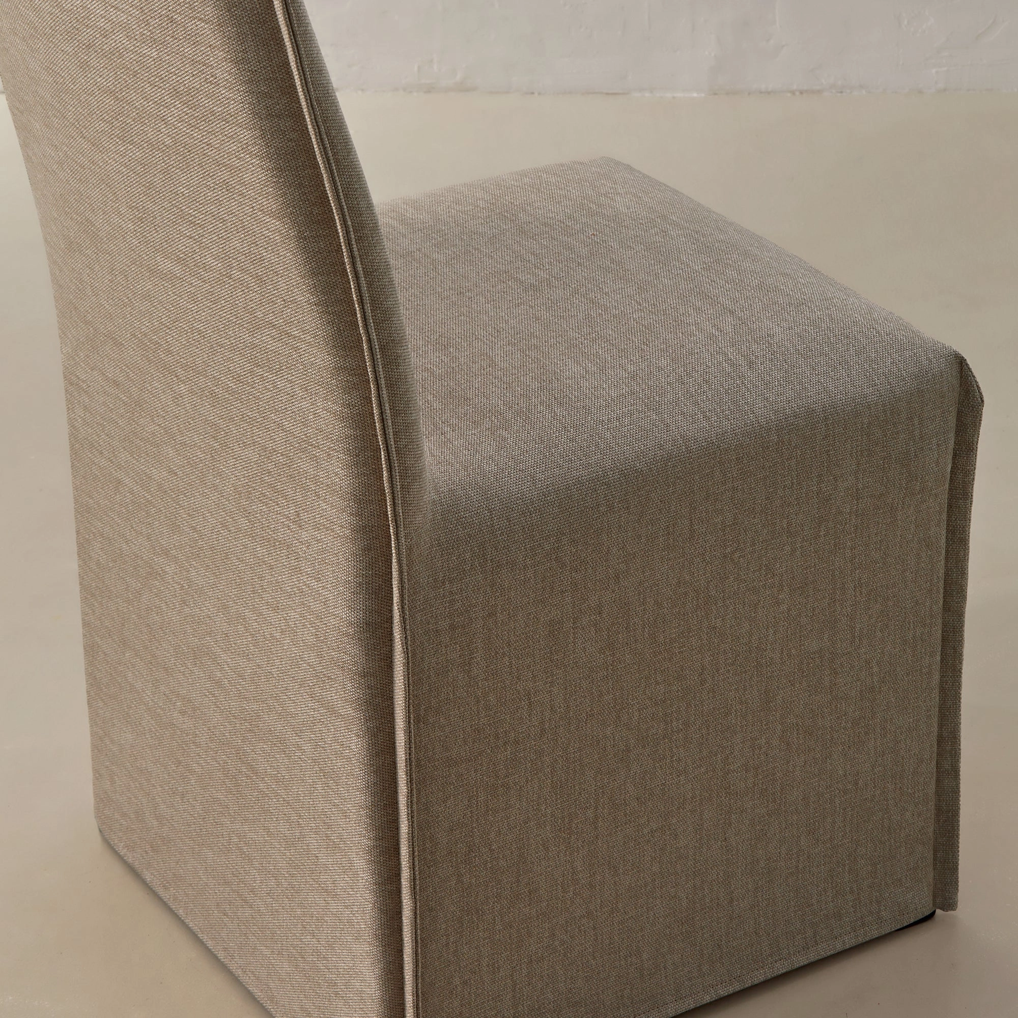 Washable Upholstered Dining Chair | 19 Back Height in Oat