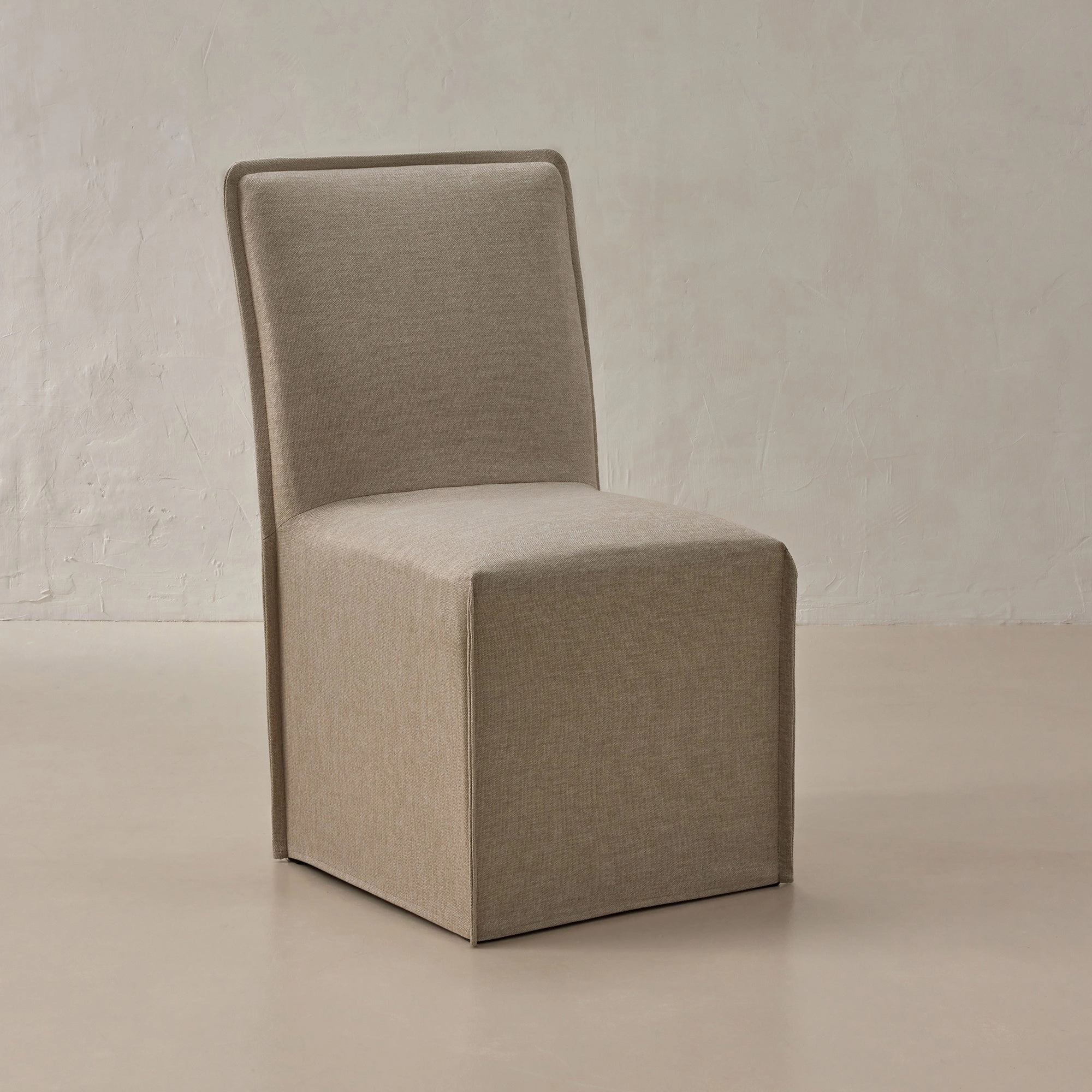 Washable Upholstered Dining Chair | 19 Back Height in Oat