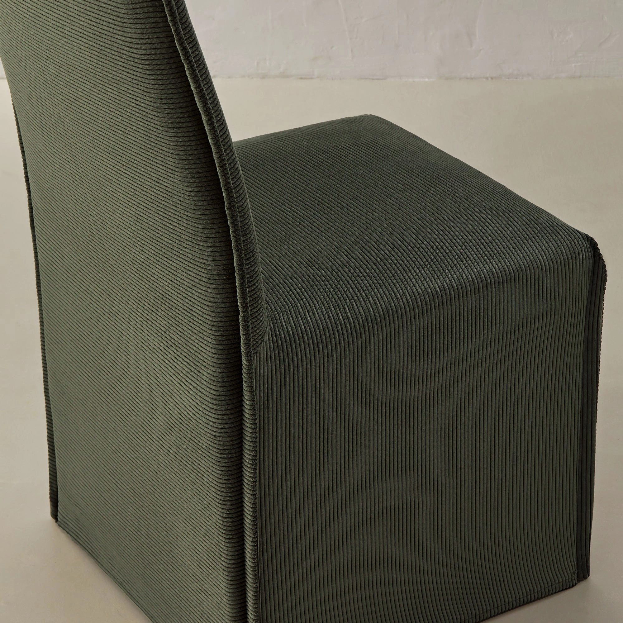 Washable Upholstered Dining Chair | 19 Back Height in Olivine (Set of 2)