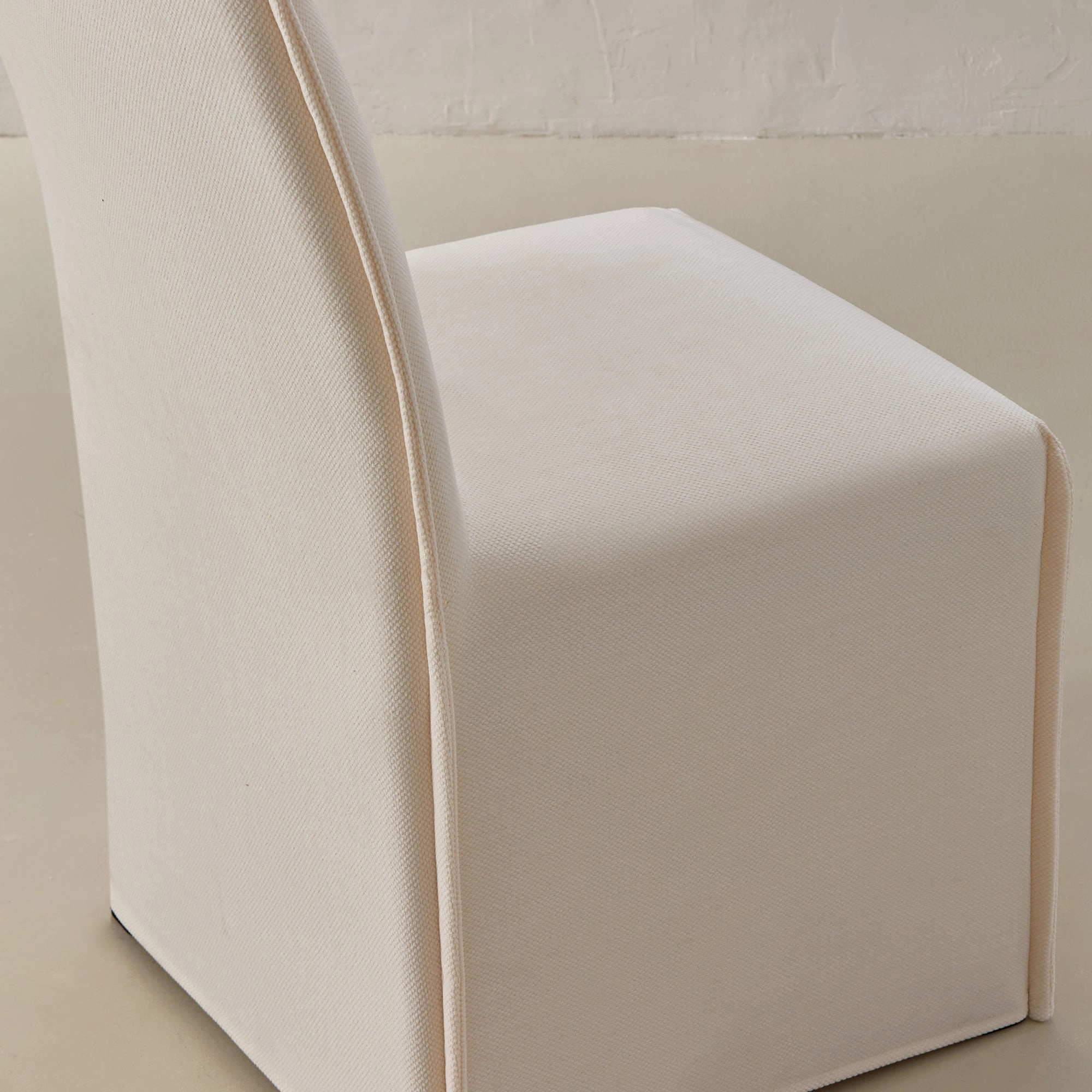 Washable Upholstered Dining Chair | 19 Back Height in Powder (Set of 2)