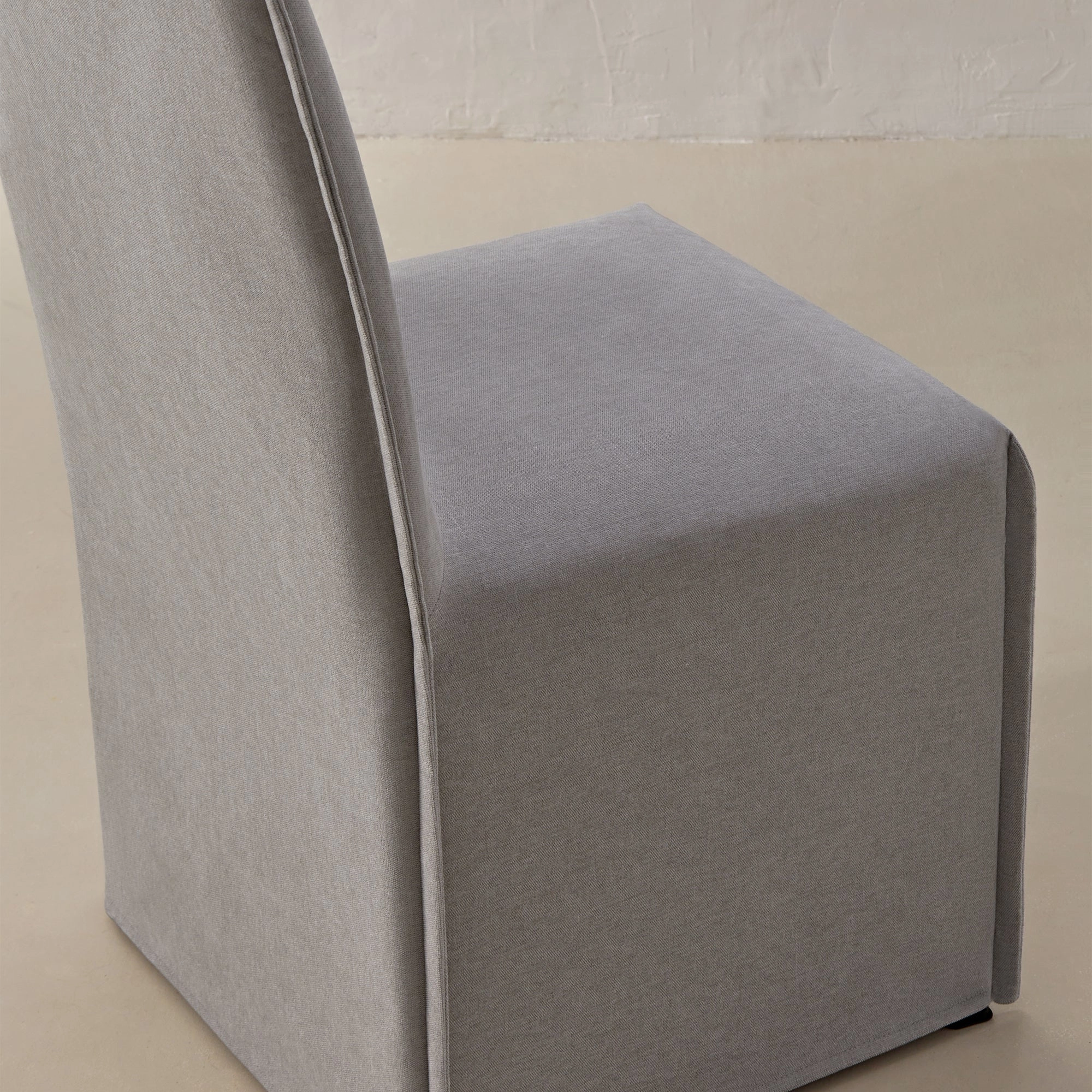 Washable Upholstered Dining Chair | 19 Back Height in Pumice
