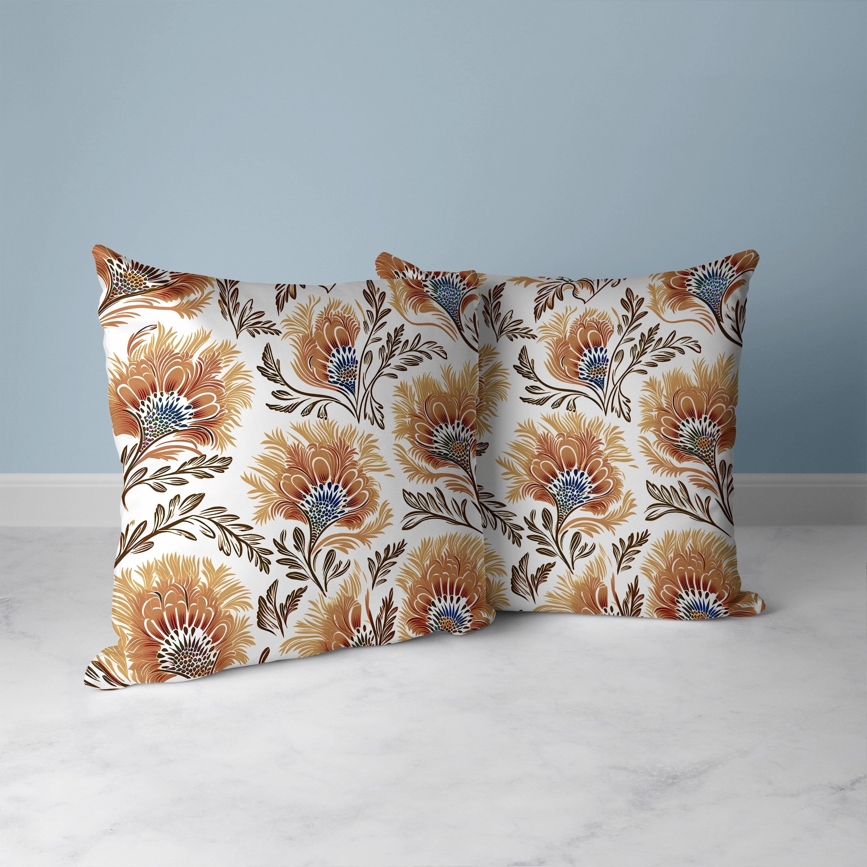 Whimsical Wilds Faux Suede Reversible Throw Pillow White and Brown